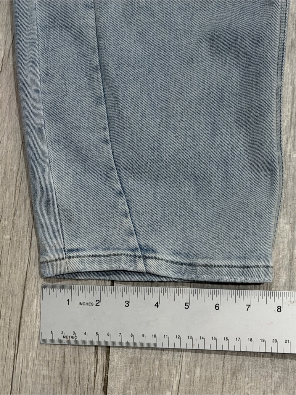 Vervet Barrel Leg Jeans 27 Light Wash High Rise Cropped Curved Denim EUC - Picture 7 of 7